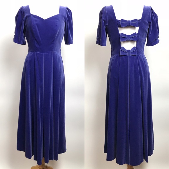 Laura Ashley Dresses & Skirts - NWT VTG Laura Ashley Dress Sapphire Bow Back